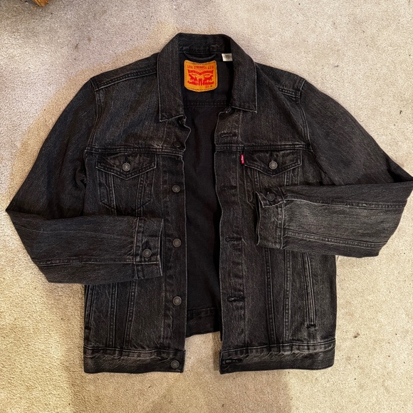 Levi’s Trucker Jacket Charcoal Grey Men’s Medium - Picture 1 of 4